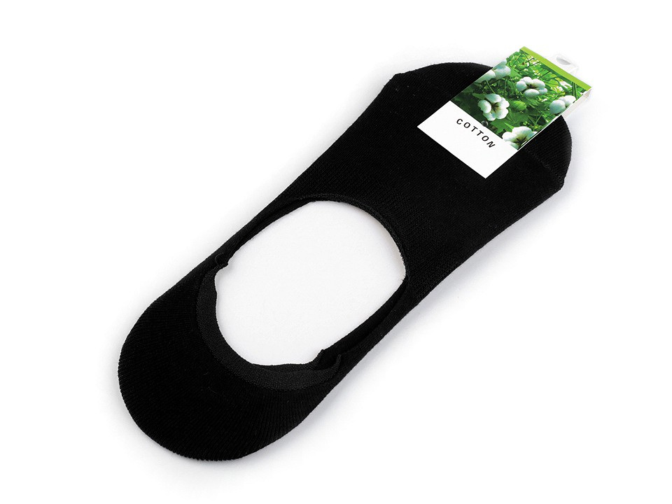 Dámské / dívčí bavlněné ponožky do tenisek, barva 2 černá