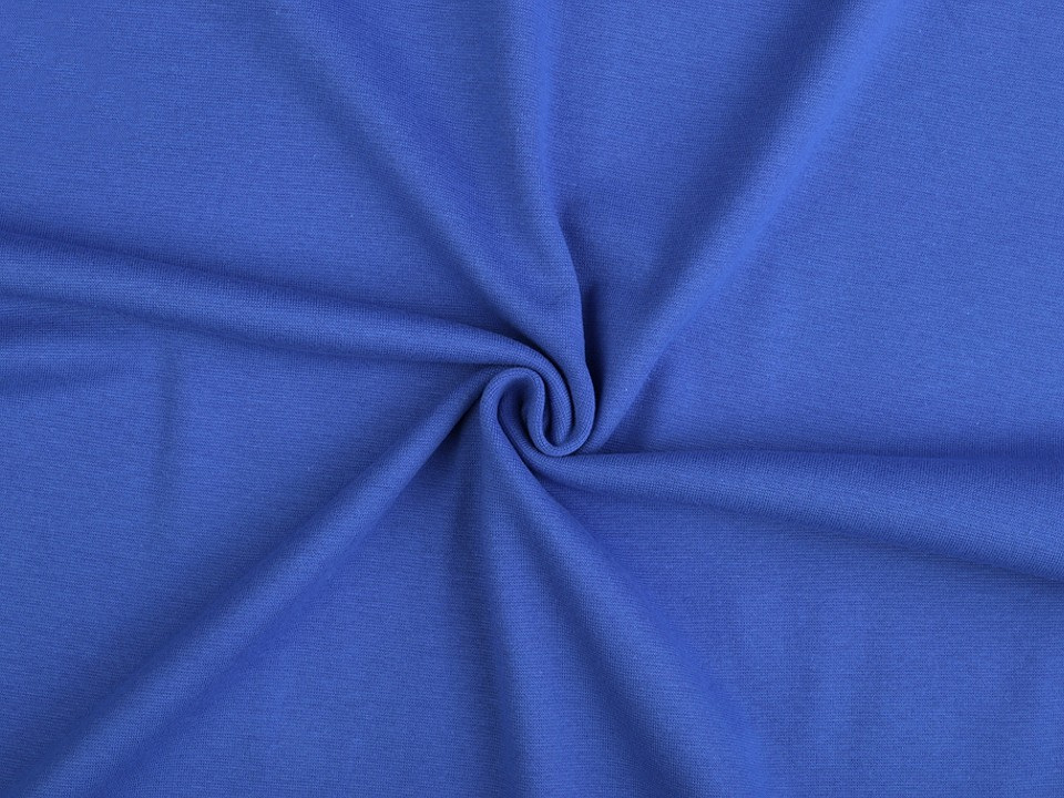 Úplet bavlněný elastický hladký / náplet, barva 5 (71) modrá