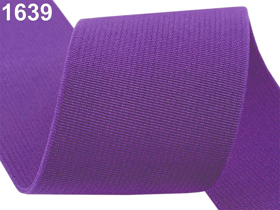 Pruženka hladká šíře 50 mm tkaná barevná, barva 1639 Bright Violet