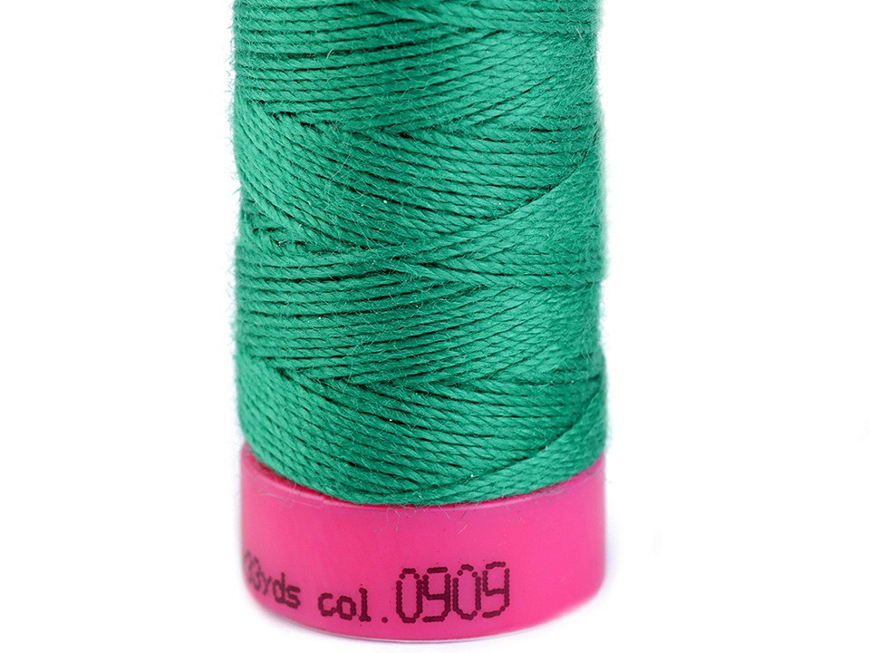 Polyesterové nitě Aspo 30 / riflové návin 30 m, barva 0909 Kelly Green
