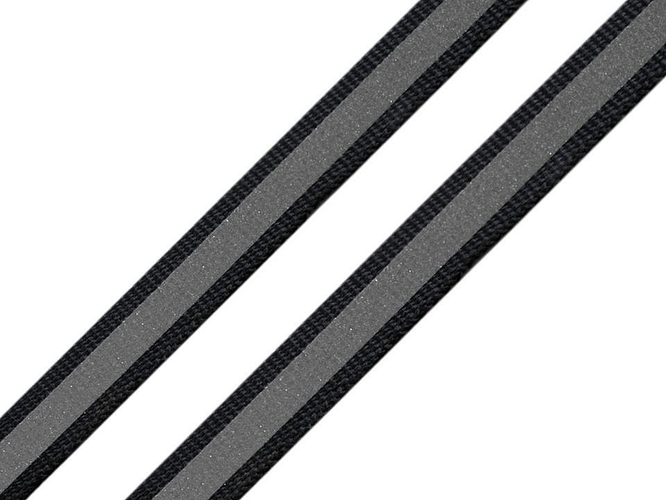Reflexní páska šíře 10 mm na tkanině, barva 4 černá