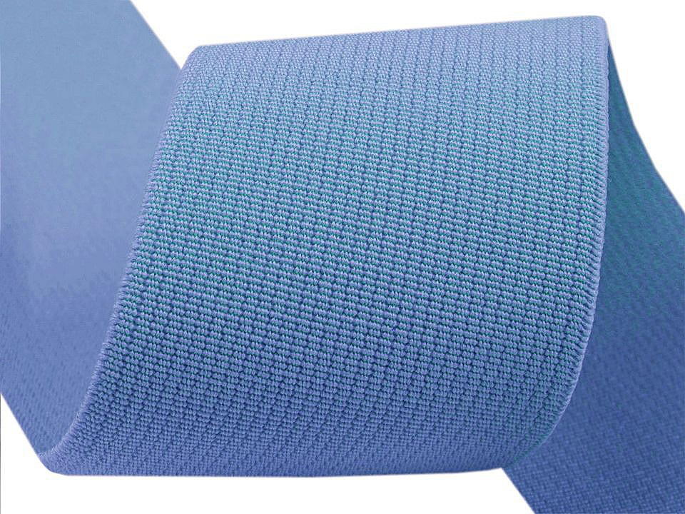 Pruženka hladká šíře 50 mm tkaná barevná, barva 4703 Little Boy Blue