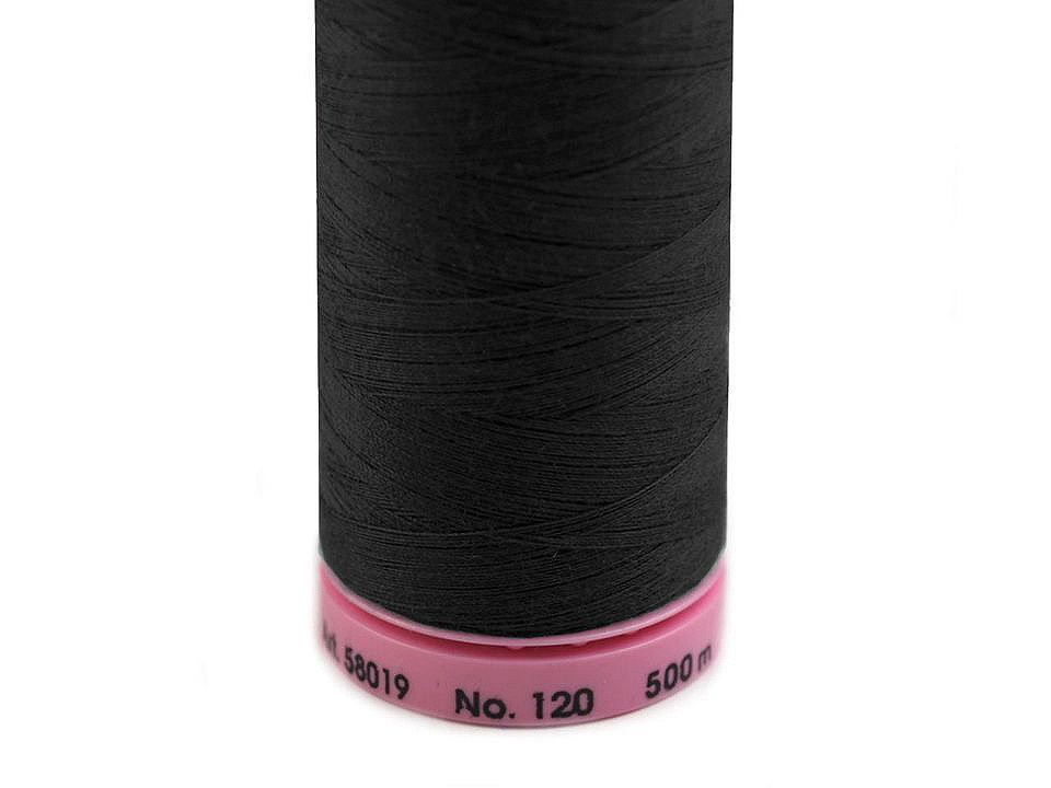 Polyesterové nitě návin 500 m Aspo Amann, barva 4000 Black