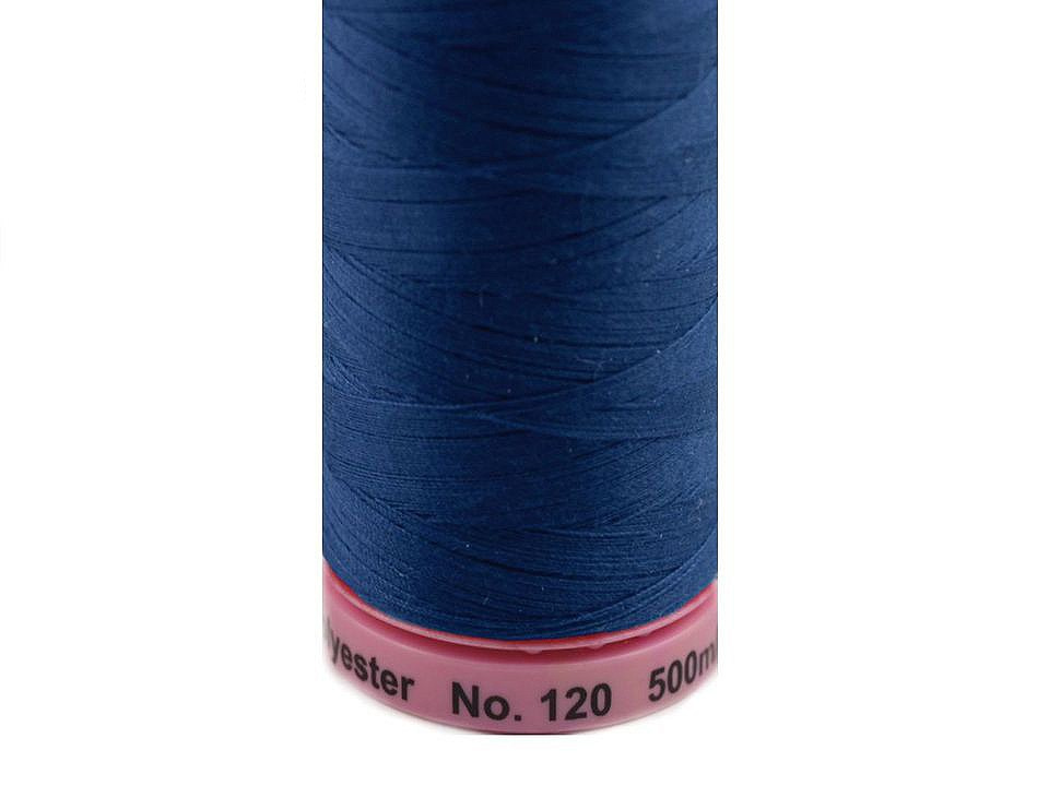 Polyesterové nitě návin 500 m Aspo Amann, barva 0825 Patriot Blue