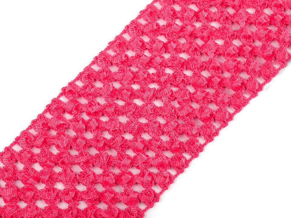 Síťovaná pruženka šíře 70 mm pro výrobu tutu sukýnek, barva 4 růžová malinová