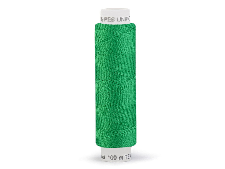 Polyesterové nitě Unipoly návin 100 m, barva 617 green turmaline dark