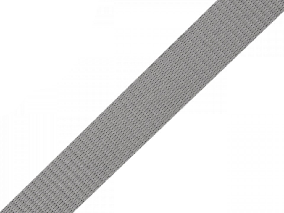Popruh polypropylénový šíře 15 mm, barva 88 šedá neutrální
