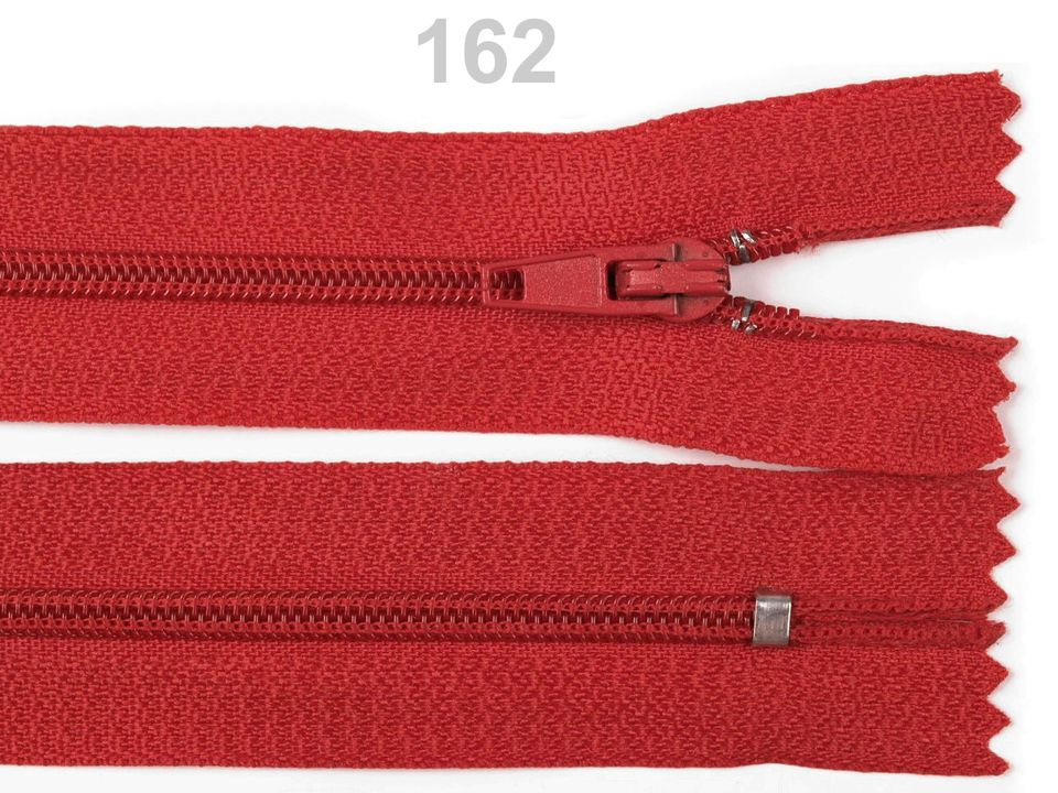 Spirálový zip šíře 3 mm délka 18 cm pinlock, barva 162 Poppy Red