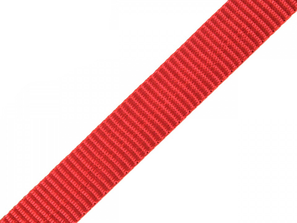 Popruh polypropylénový šíře 15 mm, barva 30 červená