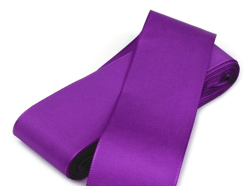 Stuha taftová šíře 40 mm, barva 510 fialová purpura
