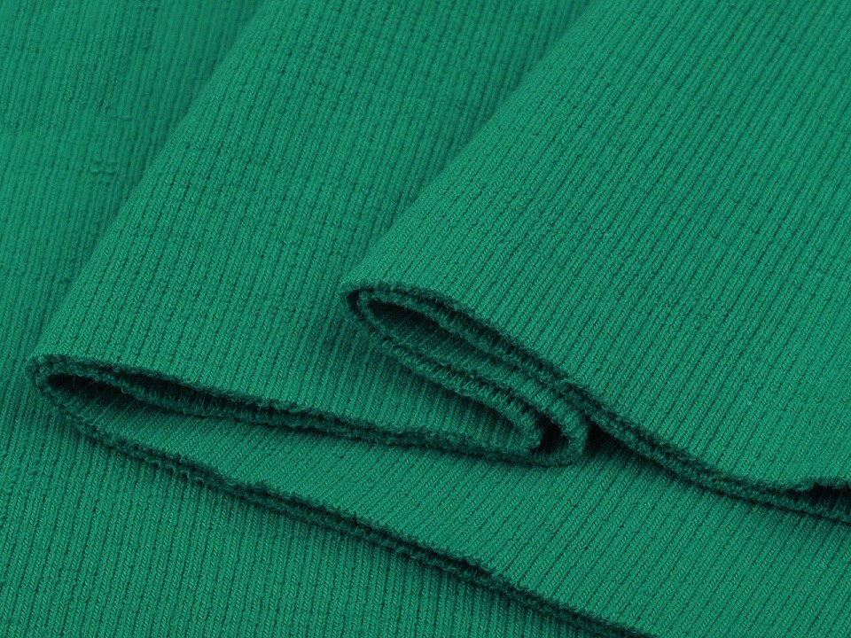 Elastický bavlněný náplet žebrovaný - tunel 16x80 cm, barva 31 (0108788) zelená smaragdová
