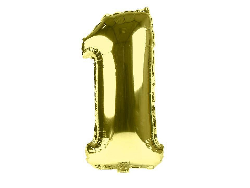 Nafukovací číslice, barva 21 "1" zlatá sv.