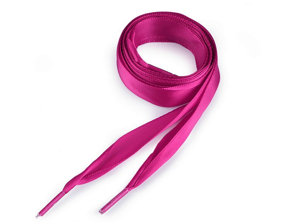 Saténové tkaničky do bot, tenisek a mikin délka 110 cm, barva 10 pink