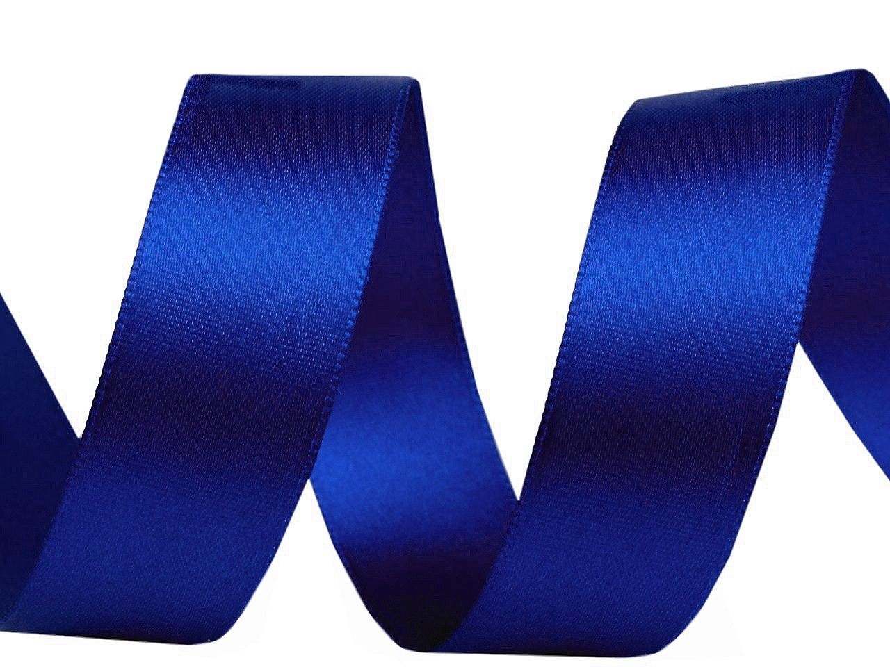 Atlasová stuha oboulící šíře 24 mm, barva 415 modrá sytá
