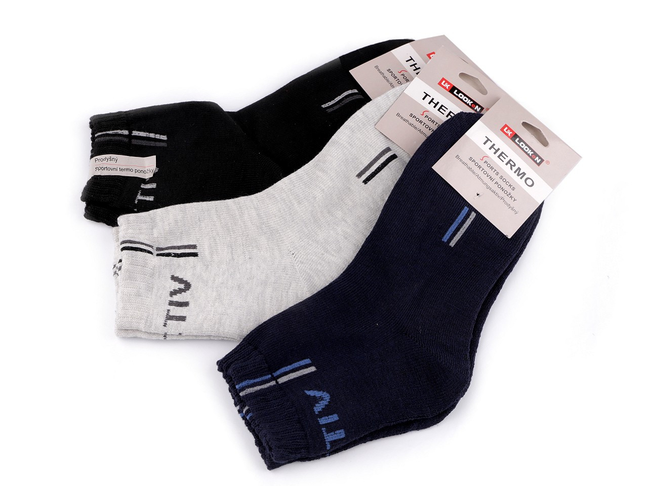 Pánské bavlněné ponožky thermo sportovní, barva 1 (vel. 39-42) mix