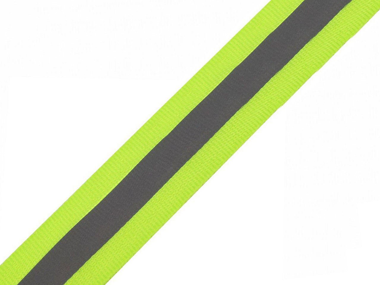 Reflexní páska šíře 25 mm na tkanině, barva 1 žlutozelená ost. neon
