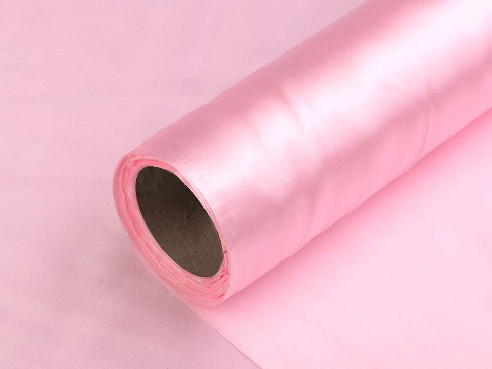 Satén jednostranný šíře 36 cm, barva 04 růžová sv.