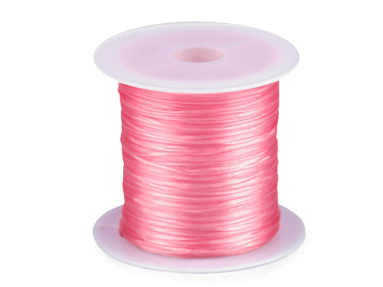 Pruženka / gumička plochá barevná šíře 1 mm, barva 15 růžová