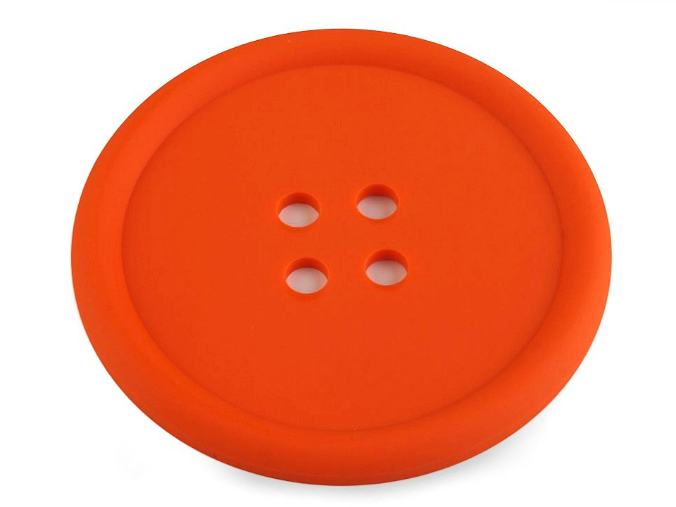 Silikonová podložka knoflík Ø9 cm, barva 5 oranžová mrkvová