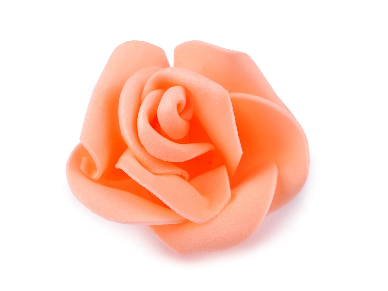Fotografie Dekorační pěnová růže Ø4,5 cm, barva 11 lososová světlá