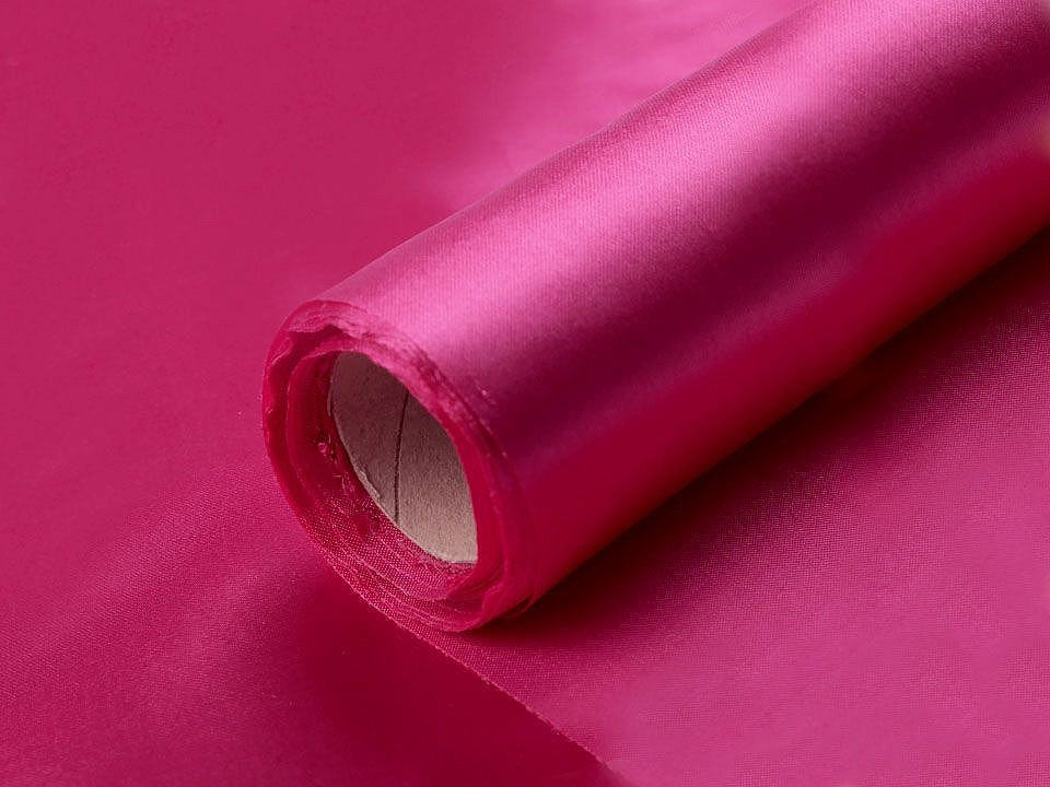 Satén jednostranný šíře 36 cm, barva 27 růžová ostrá