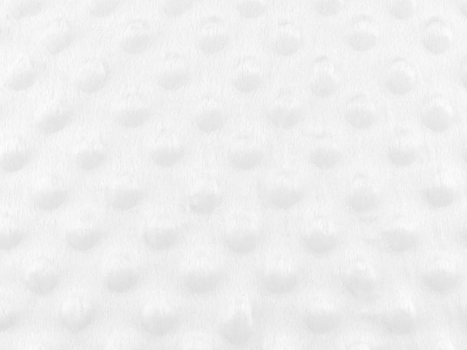 Minky s 3D puntíky, barva 1 (1) bílá