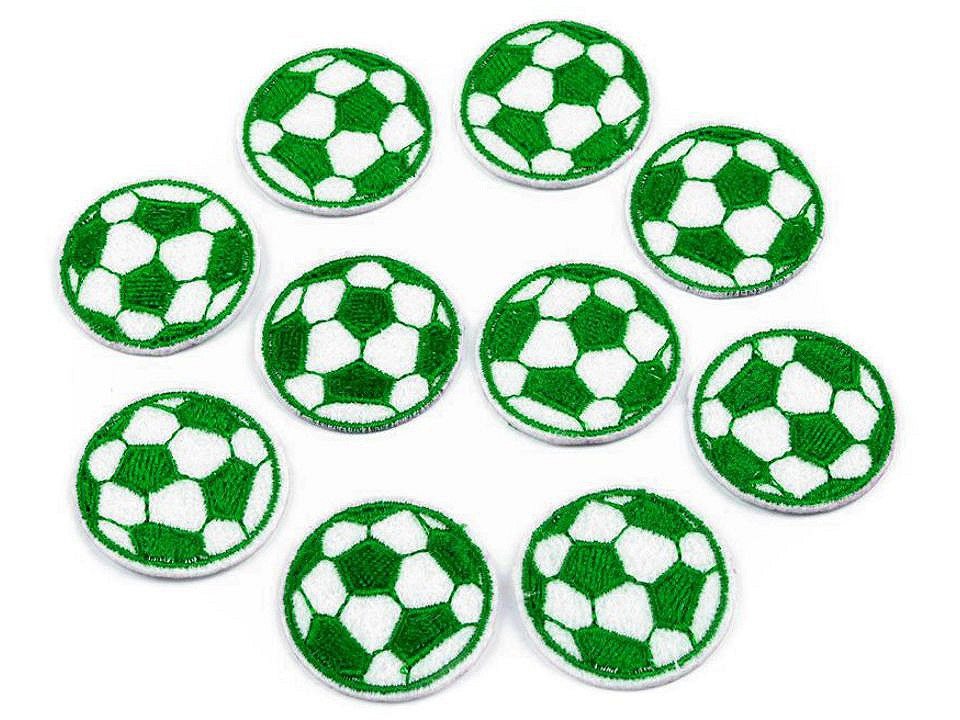 Nažehlovačka fotbalový míč, barva 11 (35 mm) zelená pastelová
