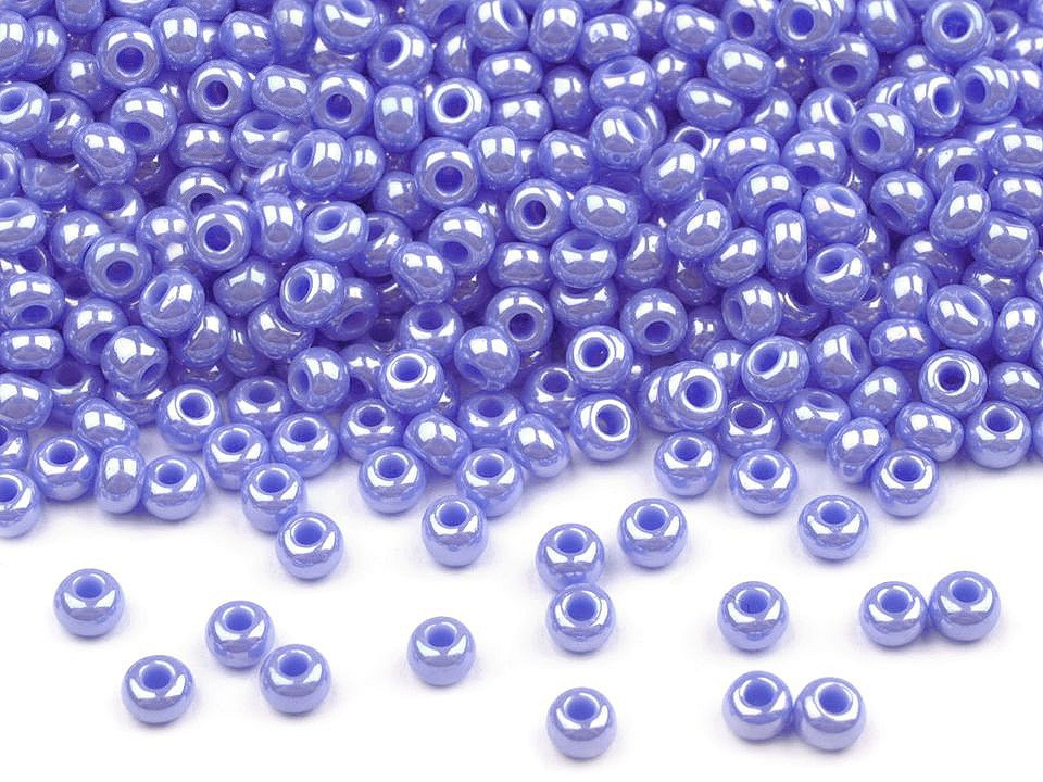 Rokajl Preciosa perleť 10/0 - 2,3 mm, barva 38020 modrá jemná