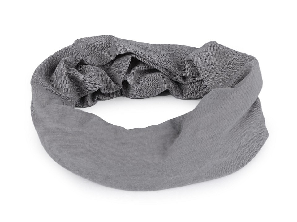 Multifunkční šátek pružný, bezešvý, jednobarevný, barva 5 šedá