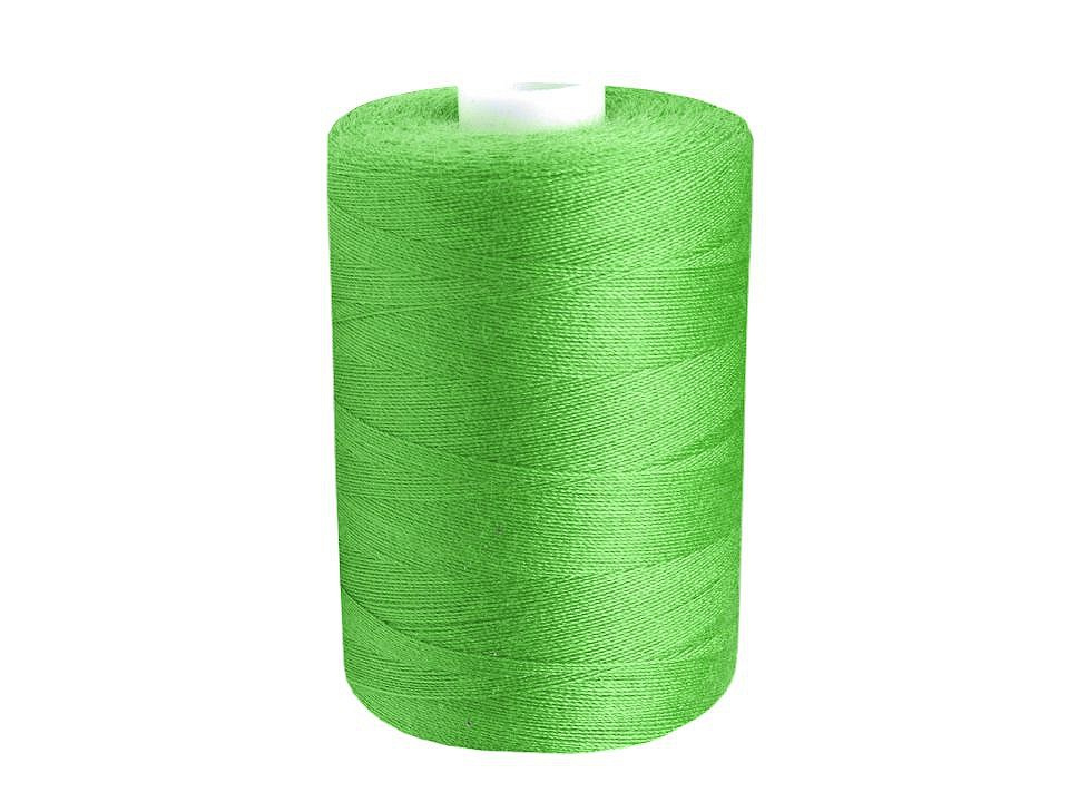 Polyesterové nitě pro overlocky i klasické šití návin 1000 m PES 40/2 James, barva 1073 zelená sv.