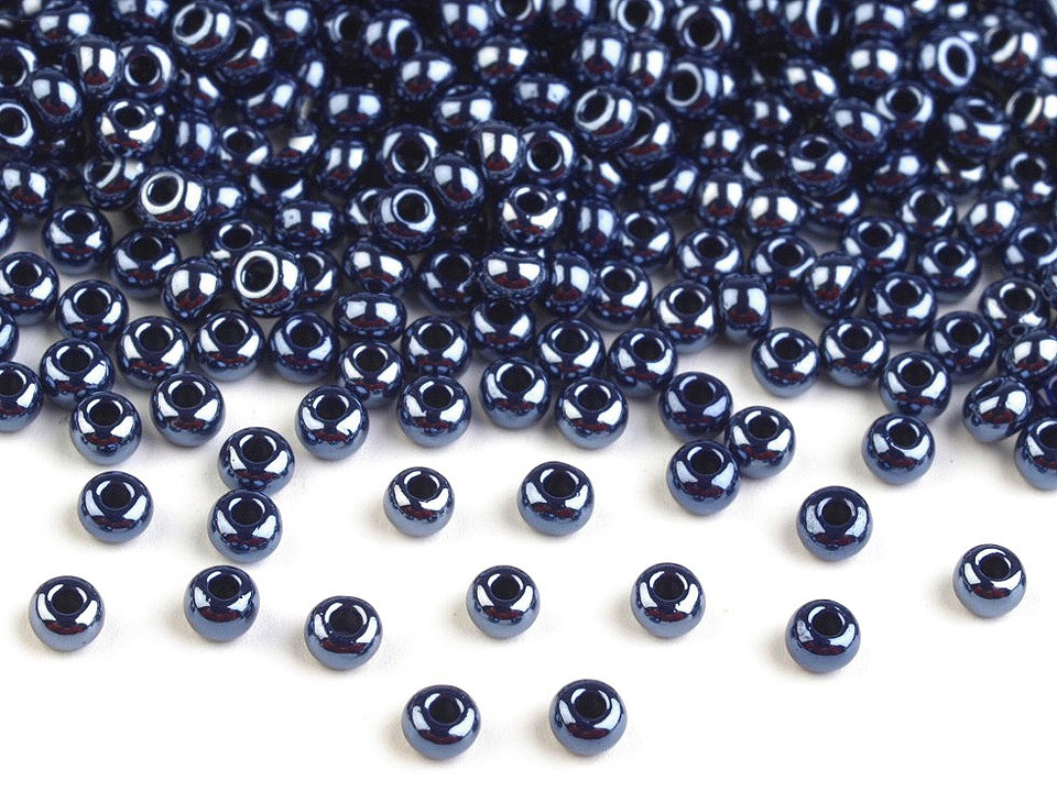 Rokajl Preciosa perleť 10/0 - 2,3 mm, barva 38080 modrá námořnická