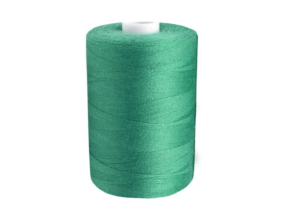 Polyesterové nitě pro overlocky i klasické šití návin 1000 m PES 40/2 James, barva 1138 zelený tyrkys