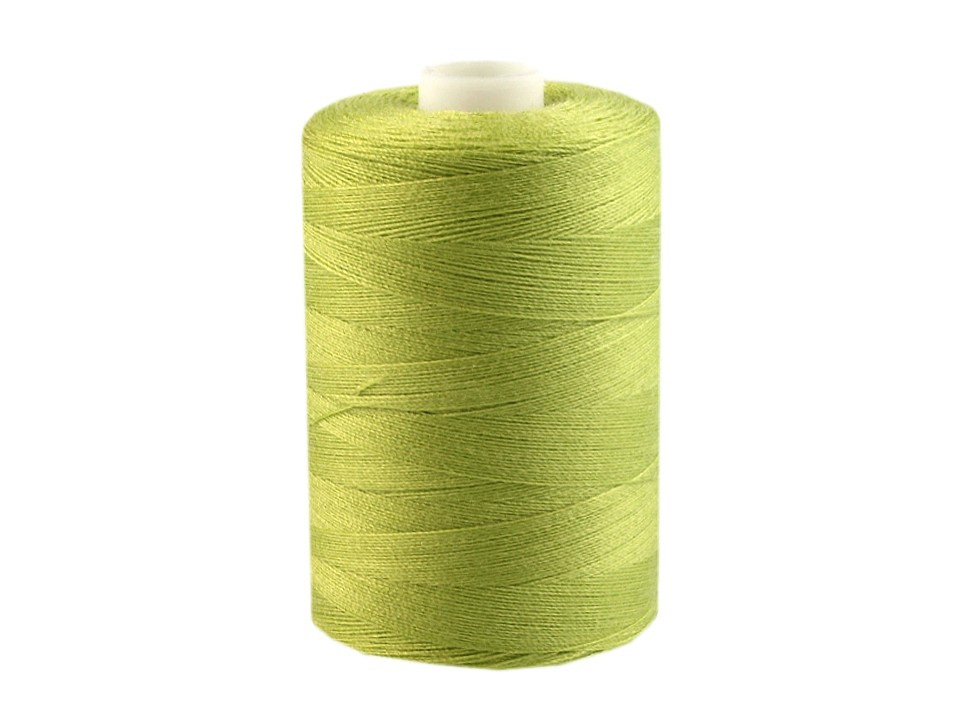Polyesterové nitě pro overlocky i klasické šití návin 1000 m PES 40/2 James, barva 1146 zelená limetková
