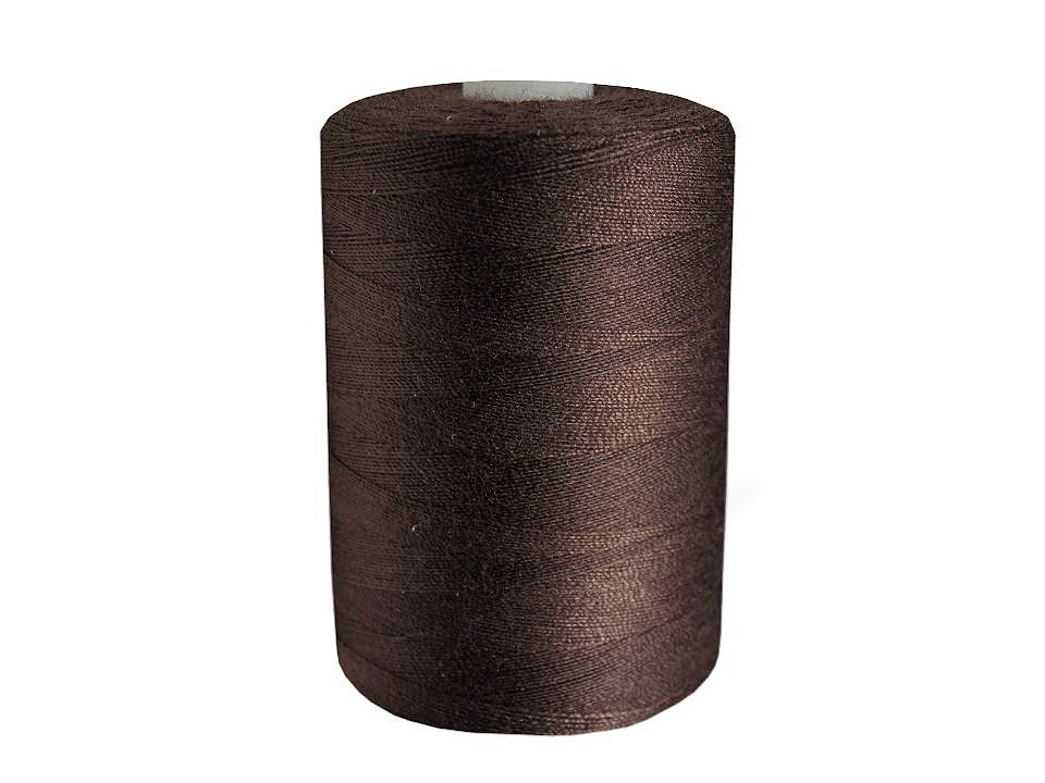 Polyesterové nitě pro overlocky i klasické šití návin 1000 m PES 40/2 James, barva 179 hnědá čokoládová