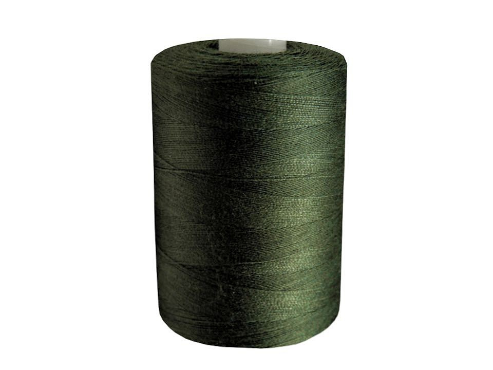 Polyesterové nitě pro overlocky i klasické šití návin 1000 m PES 40/2 James, barva 149 zelená myslivecká