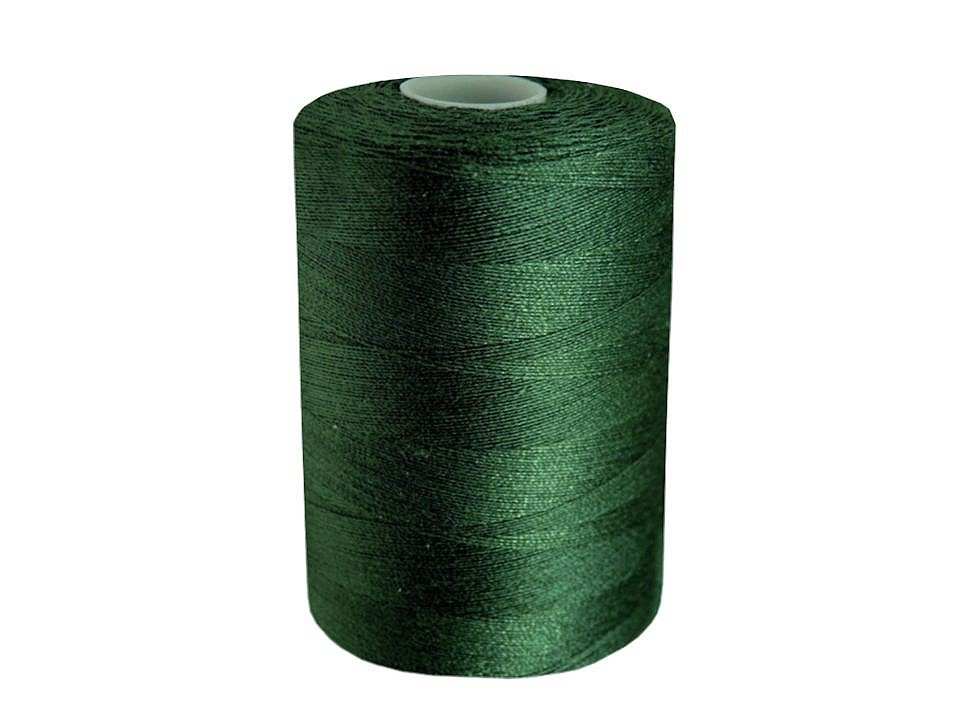Polyesterové nitě pro overlocky i klasické šití návin 1000 m PES 40/2 James, barva 140 zelená lesní