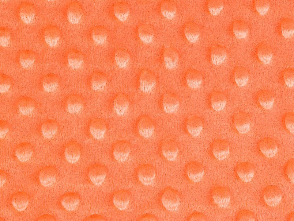 Minky s 3D puntíky, barva 23 (8) lososová tmavá