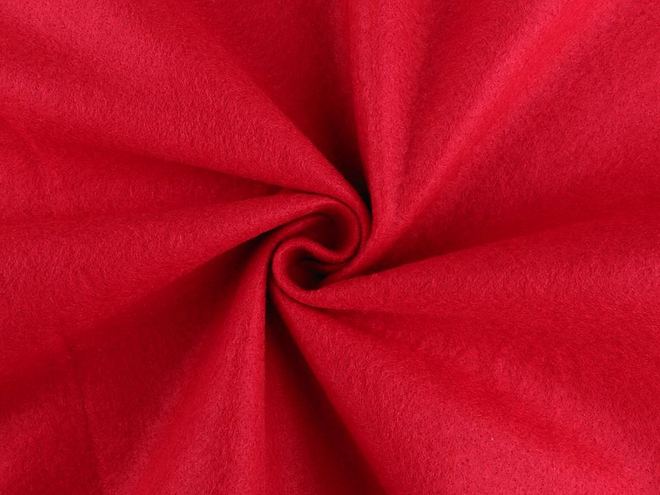 Filc / plsť metráž tloušťka 1,4 mm, barva 7 červená