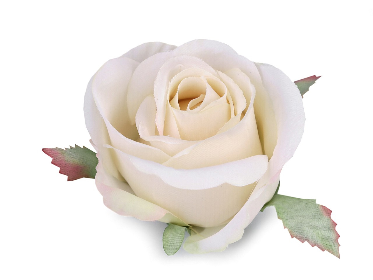 Umělý květ růže Ø5,5 cm, barva 1 smetanová