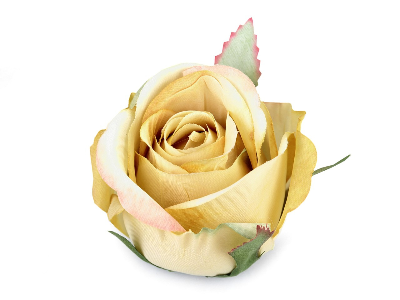 Umělý květ růže Ø5,5 cm, barva 7 krémová