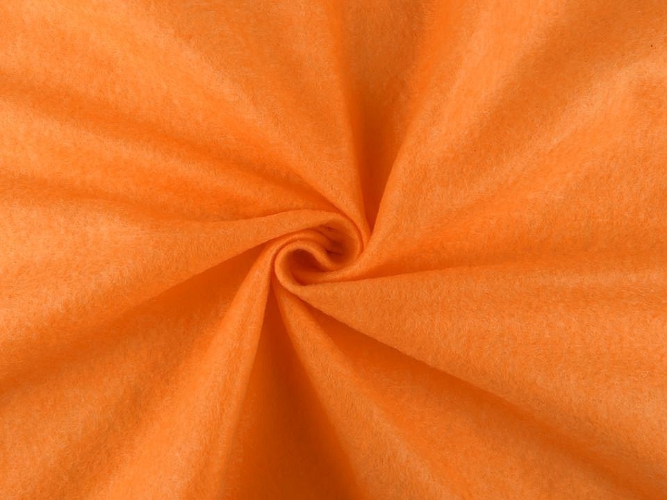Filc / plsť metráž tloušťka 1,4 mm, barva 6 oranžová