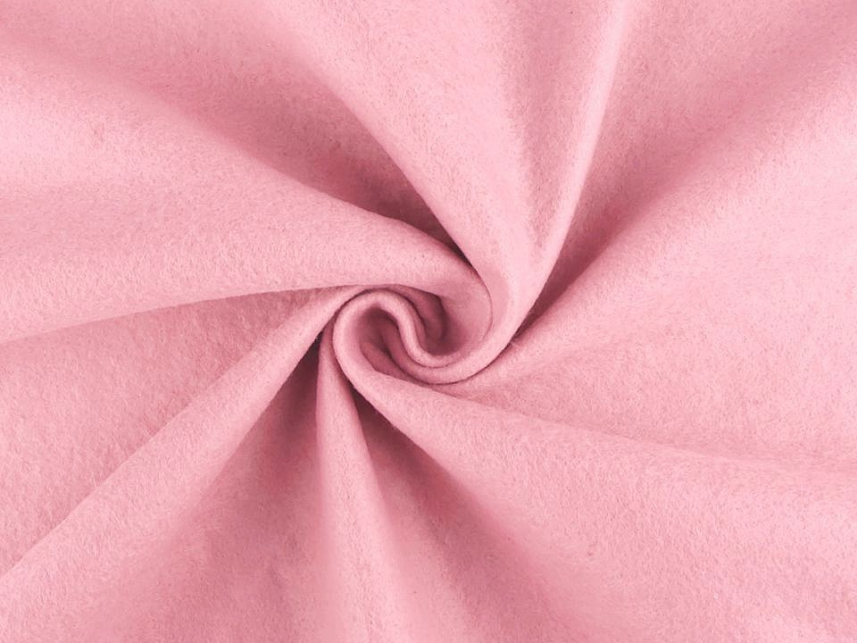 Filc / plsť metráž tloušťka 1,4 mm, barva 3 růžová sv.