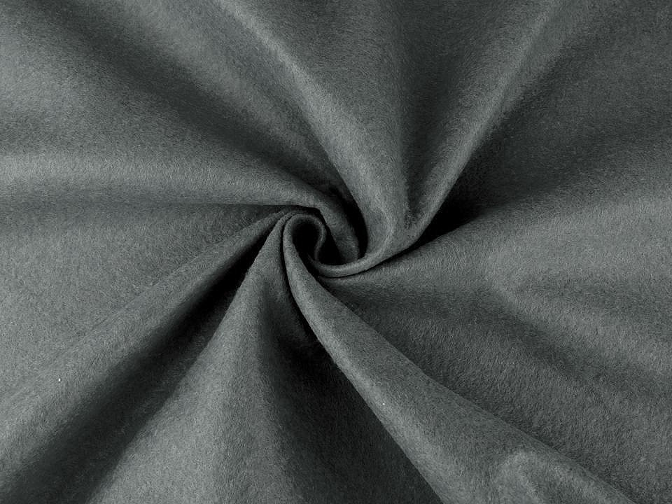 Filc / plsť metráž tloušťka 1,4 mm, barva 16 šedá střední