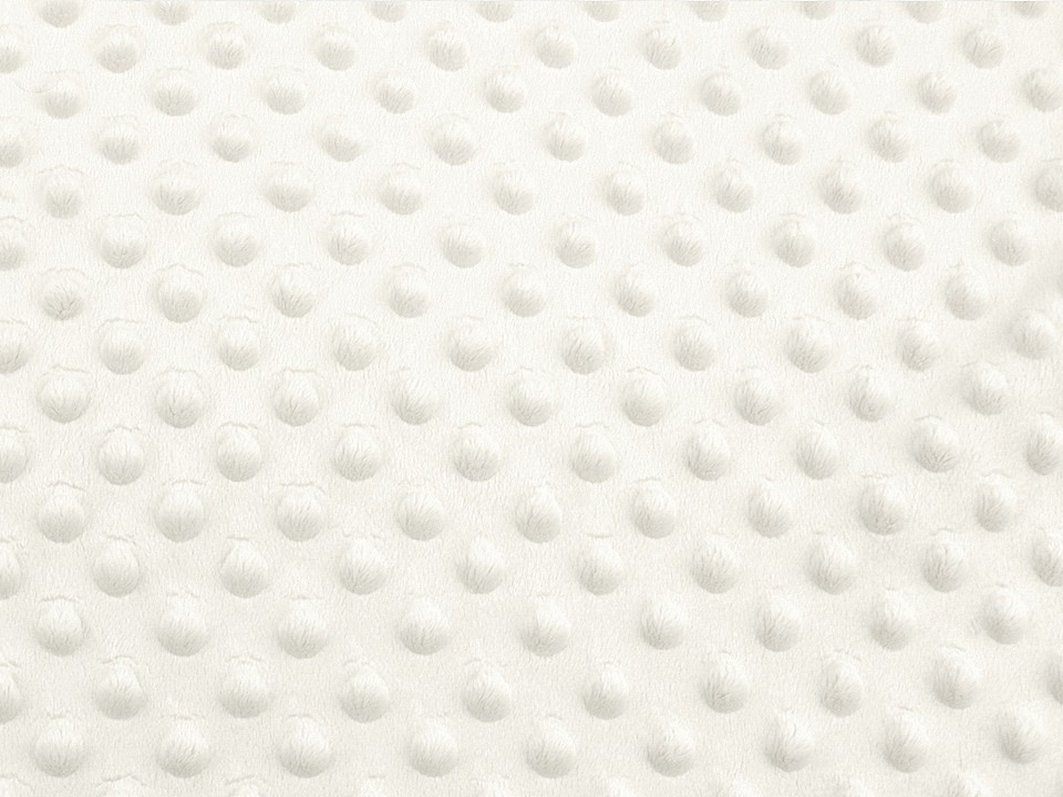 Minky s 3D puntíky, barva 5 (11-4201) krémová nejsvět.