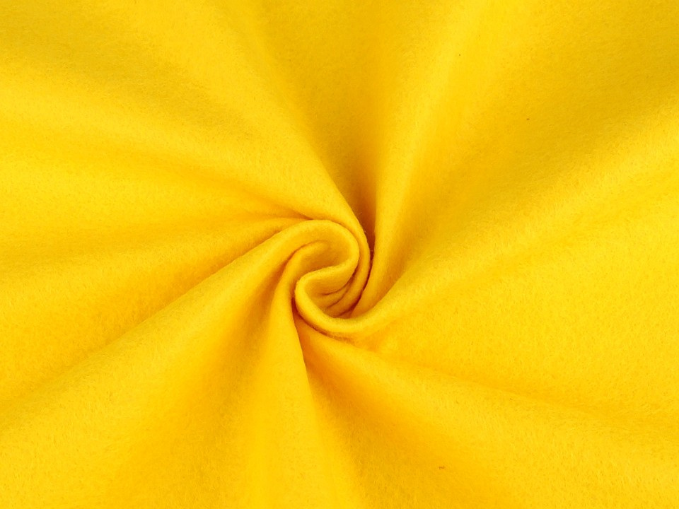 Filc / plsť metráž tloušťka 1,4 mm, barva 21 žlutá žloutková