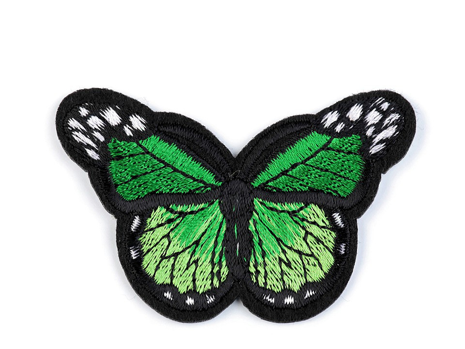 Nažehlovačka motýl, barva 8 zelená pastelová