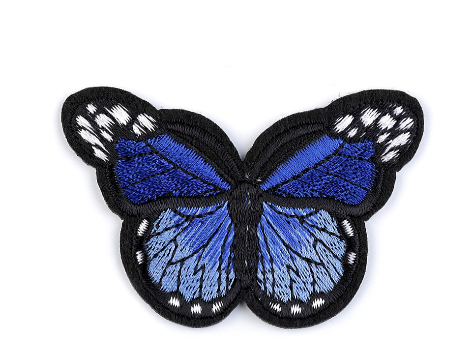 Nažehlovačka motýl, barva 10 modrá safírová