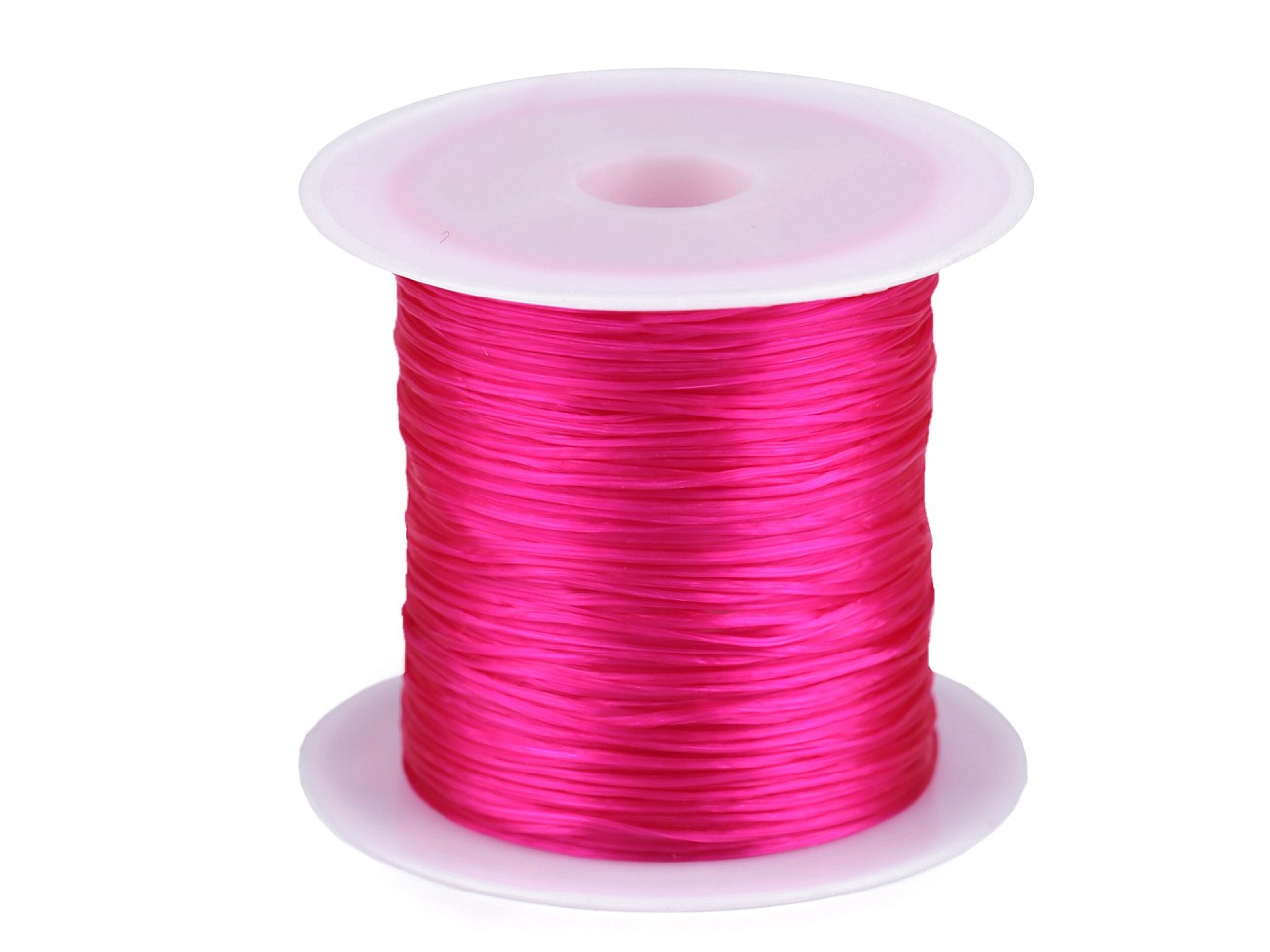 Pruženka / gumička plochá barevná šíře 1 mm, barva 5 růžová ostrá