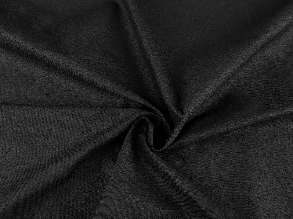 Bavlněná látka / plátno jednobarevná, barva 20 (black) černá