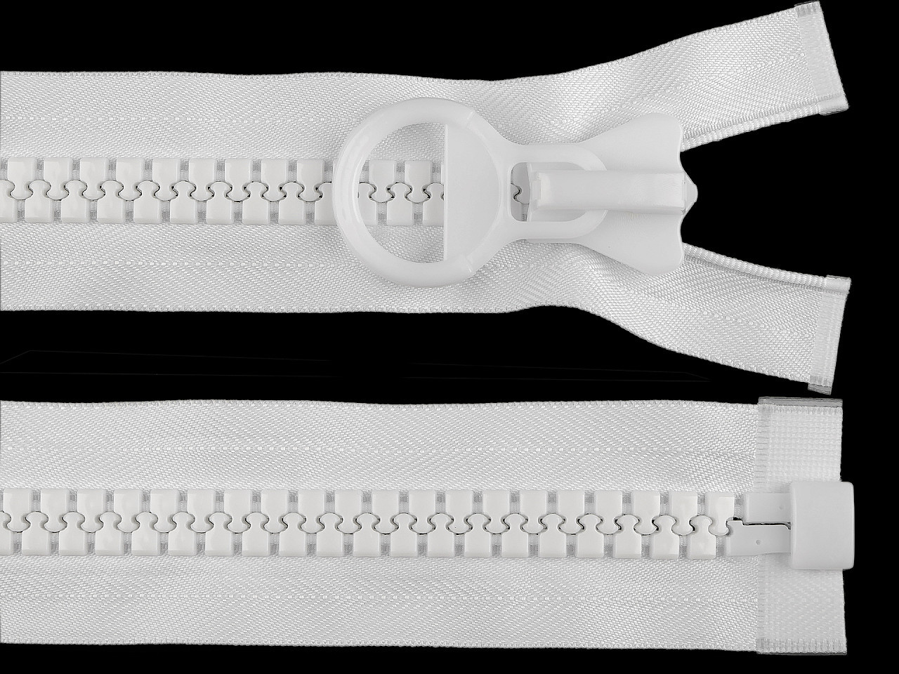 Prima-obchod Kostěný zip extra velký No 20 délka 50 cm, 55 cm, barva 3 (50 cm) bílá